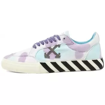Off-White Vulc Low Tie-Dye - White Lilac Men Sneakers OMIA085E20FAB0020136 41