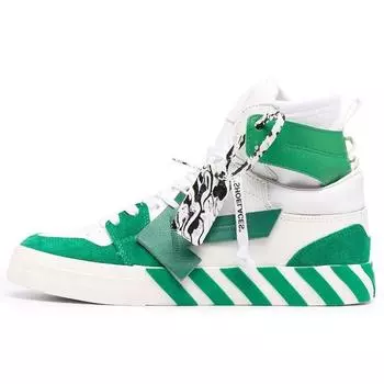 Off-White Vulc Sneaker High White Green Men Sneakers OMIA225F21LEA0010155 45