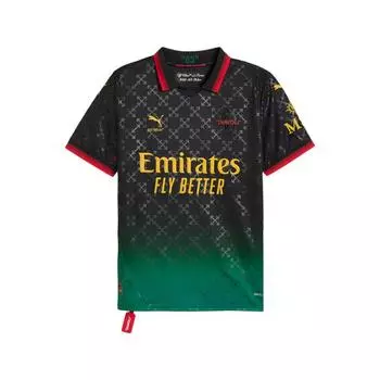 Puma AC Milan x Off-White Реплика Футбольная Джерси Puma Black/Power Green Мужские Топы 783001-01 M