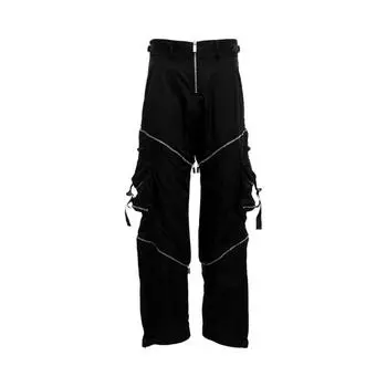 Off-White Zip Nylon Cargo Pant Black Men Bottoms OMCF039F23FAB0021000 L