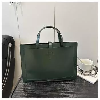 Office File Tote Bag PU Leather Laptop Handbag Fashion Briefcase Men Women