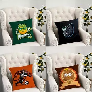 Office Living Room Home Pillowcase Owl Tiger Pattern Pillowcase Car Ornaments 40x40cm