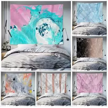 Office Living Room Tapestry Simple Marble Pattern Hanging Cloth Home Wall Decoration Tapestry 100x75cm