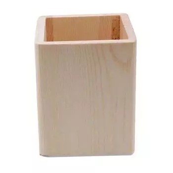Office Office Organizer Pencil Container Stationery Pencil Holders Storage Box Pen Holder Wooden Square