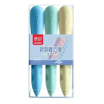 Office Supplies Children Pen Shape Dustless Eraser Pencil Eraser Traceless Eraser Hole Eraser L-boys