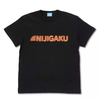 [Official] 2D Cospa Love Live Nijigasaki High School Idol Club Nijigasaki High School Idol Club Neon Sign Logo T-Shirt BLACK XL Size