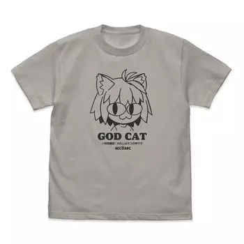 [Official] 2D Cospa Tsukihime A piece of blue glass moon- GOD CAT Nekoark T-shirt LIGHT GRAY S size