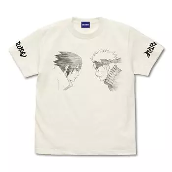 [Official] Cospa NARUTO Shippuden Naruto & Sasuke T-shirt VANILLA WHITE L size