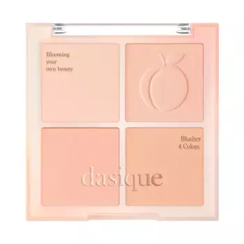 Official Daisyik Blending Mood Cheek Blending Mood Cheek/Blusher Palette/4 Color Blusher/Yebe/Brevet/Warm Tone & Cool Tone/Cheek Palette (03 Peach Bl