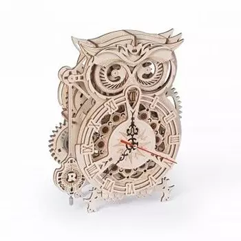 официальное руководство по эксплуатации Robotime moving 3D деревянная головоломка серии сова Tsukurunsu® [продажа в Японии/включен японский язык] (Часы LK503)