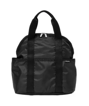Official Rucksack Backpack TOP HANDLE Plain Black L FREE [LeSportsac] BACKPACK/1077 Women s