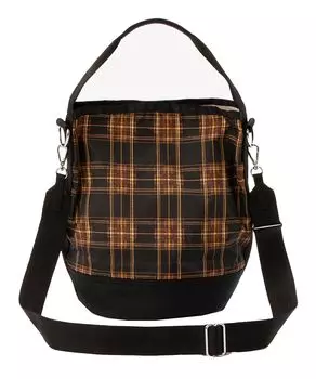 Official Shoulder Bag CONVERTIBLE BUCKET Cozy Tartan Black [LeSportsac] BAG/1540 Women s