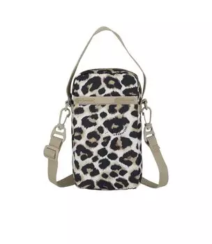 Official Shoulder Bag MINI PHONE Flaxen Leopard [LeSportsac] CROSSBODY/3505 Women s