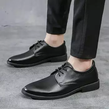 Официальная черная обувь для общения, мужская деловая обувь для джентльменов, высококачественная модная элегантная и классическая кожаная повседневная обувь 39 для мужчин 38