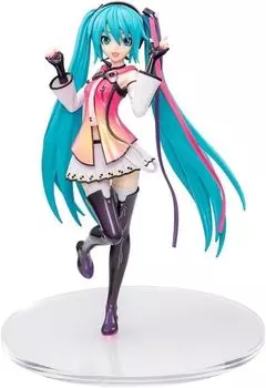 Официальная фигурка звезды озвучивания проекта DIVA Luminasta Hatsune*Miku MEGA39, рост 18 см. Приблизительный размер.