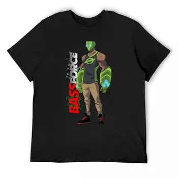 Официальная футболка Bassforce Футболка с графикой Футболки Essential T Shirt Одежда для хиппи Спортивные фанаты Мужские футболки с графикой Хип-хоп S белый