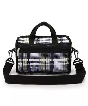 Официальная наплечная сумка MINI DUFFEL Pixel Scramble Check [LeSportsac] КРОССБОДИ/1594 Женская