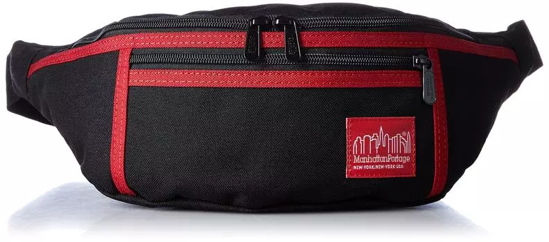 Официальная поясная сумка 2TONE Alleycat [Manhattan Portage] MP1101MUL-B BLK/RED (Черный Красный)