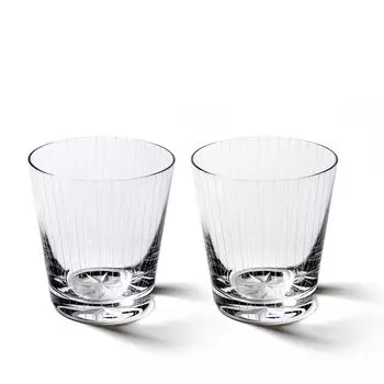 Официальная прямая продажа Kobo Edo Kiriko Standing Striped Crest Old Glass Pair поставляется в косметической коробке, изготовленной в Японии [Taimuro Sales] (прозрачный) TB0036-40с