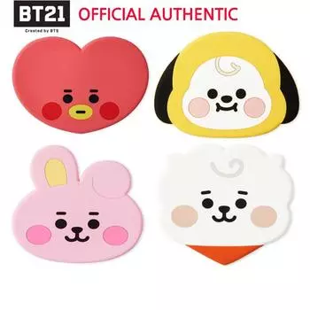 Официальная силиконовая подставка для кружки и чашки BTS BT21, нескользящая аутентичная подставка для чашек KOYA