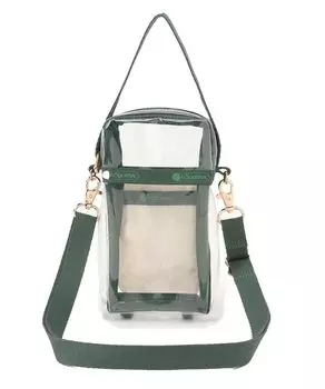 Официальная сумка через плечо CLEAR MINI PHONE [LeSportsac] XBODY/1529 женская прозрачная/зеленая