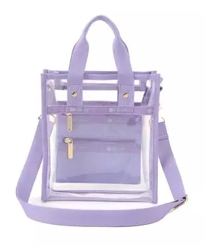 Официальная сумка через плечо CLEAR MINI [LeSportsac] N/S TOTE/1527 женская прозрачная/фиолетовая