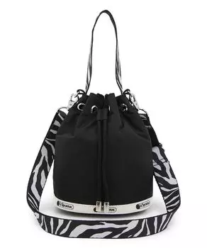 Официальная сумка через плечо DRAWSTRING BUCKET Noir Zebra [LeSportsac] XBODY/1050 Женская