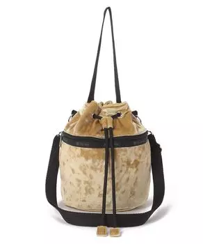 Официальная сумка через плечо DRAWSTRING BUCKET Velor Gold [LeSportsac] BAG/3870 Женская