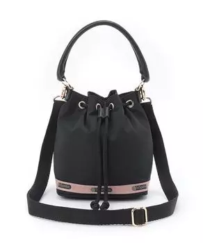 Официальная сумка через плечо SM DRAWSTRING Shadow Black [LeSportsac] BAG/1061 Женская