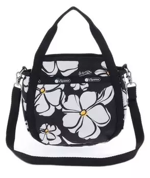 Официальная сумка через плечо SMALL Black and White Blooms [LeSportsac] JENNI/8056 Женская