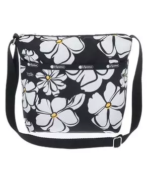 Официальная сумка через плечо SMALL CLEO Black and White Blooms [LeSportsac] CROSSBODY/7562 женская