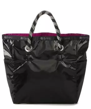 Официальная сумка MEDIUM 2 WAY Shine [LeSportsac] TOTE/1114 женская 2-сторонняя фиолетовая/черная