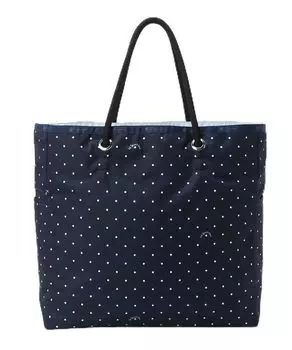 Официальная сумка-тоут LARGE 2 WAY Navy Petite [LeSportsac] TOTE/1113 Женская в горошек/синий