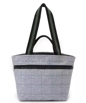 Официальная сумка-тоут с двумя ручками на молнии в клетку [LeSportsac] TOTE/1542 женская серо-зеленая