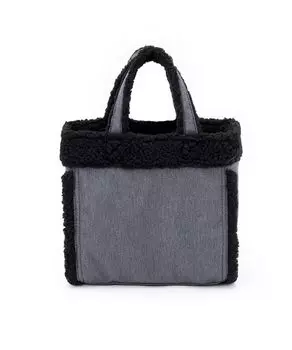 Официальная сумка-тоут SMALL TWO WAY DENIM Black Sherpa [LeSportsac] TOTE/1559 Женская джинсовая/черная