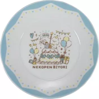 Официальная тарелка LINE Creators Приблизительная. Диаметр 16 см Nekopen Weather 10th Anniversary Подходит для использования в микроволновой печи Можно мыть в посудомоечной машине Сделано в Японии LIN92-318