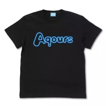 [Официально] 2D Cospa Love Live Sunshine Aqours Neon Sign Logo Футболка ЧЕРНАЯ размер M
