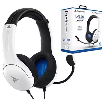 Официально лицензированная игровая гарнитура PDP Gaming LVL40 для PS5 PS4 [продукт SONY] [] белый