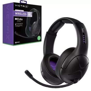 Официально лицензированная игровая гарнитура PDP Victrix Gambit Xbox, беспроводная, проводная, черная, с микрофоном [продукт Xbox] [] чёрный