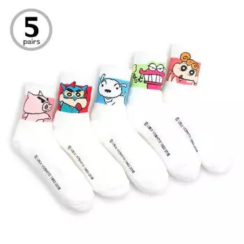 Официально лицензированные носки для экипажа Crayon Shin Chan (5 пар) OS15 23cm-26cm