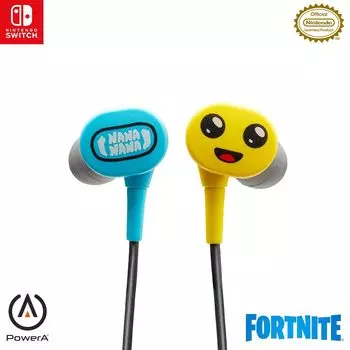 Официально лицензированные проводные наушники PowerA для Nintendo Switch Fortnite Peely Year Включает код товара [Продукт Nintendo] 1,3 м - [2 Гарантия] [Купить