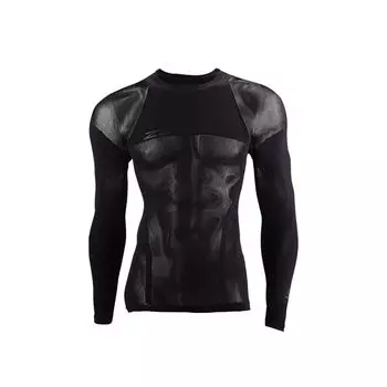 Официальное Iceweave Cool Cool Дышащее Эластичное Влагоотводящее Быстросохнущее Защита от УФ-лучей Летнее Нижнее Белье с Круглым Вырезом [ZEROFIT] Нижнее Белье/Zerofit (Дж. П., чёрный