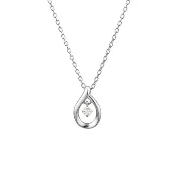 Официальное серебряное ожерелье с лунным камнем 111824121817 на день рождения, годовщину, рождественский подарок, футляр для ювелирных изделий в комплекте 4 [Yondo Sea] [июнь