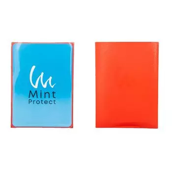 Официальные гладкие чехлы Mint Protect, стандартный размер, тисненые чехлы Pokeka [300 листов] (красный) красный