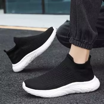 Официальные легкие кислородные носки для ходьбы, мужские, наступающие на дерьмо, с одной педалью, дышащая сетчатая спортивная повседневная обувь, легкие туфли с мягкой подошвой 36