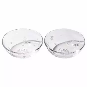 [Официальные прямые продажи Taimuro Kobo] Пара маленьких мисок Edo Kiriko Cherry Blossom (прозрачный) TB0098-03s поставляется в косметической коробке, произведенной в Японии.