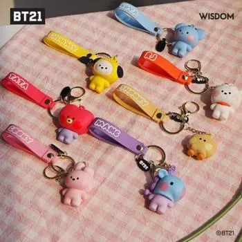 Официальный брелок для фигурки Minini BTS BT21, аутентичный брелок для фигурки RJ