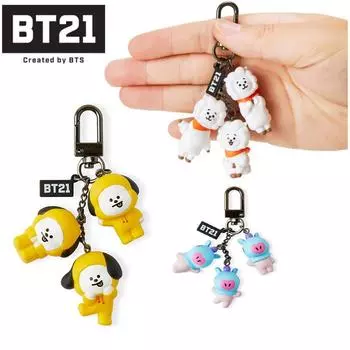 Официальный брелок для ключей BTS BT21 Wageul Wageul, брелок для ключей, аутентичный RJ
