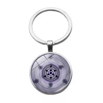 Официальный брелок с драгоценными камнями Naruto Hexagram Metal Keychain Accessories Anime Peripheral Jewelry