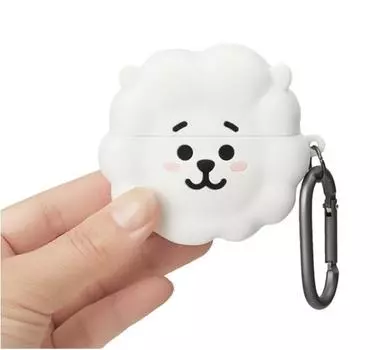 Официальный чехол BTS BT21 для {AirPods PRO1st/AirPods PRO 2}, аутентичный чехол с милым лицом RJ